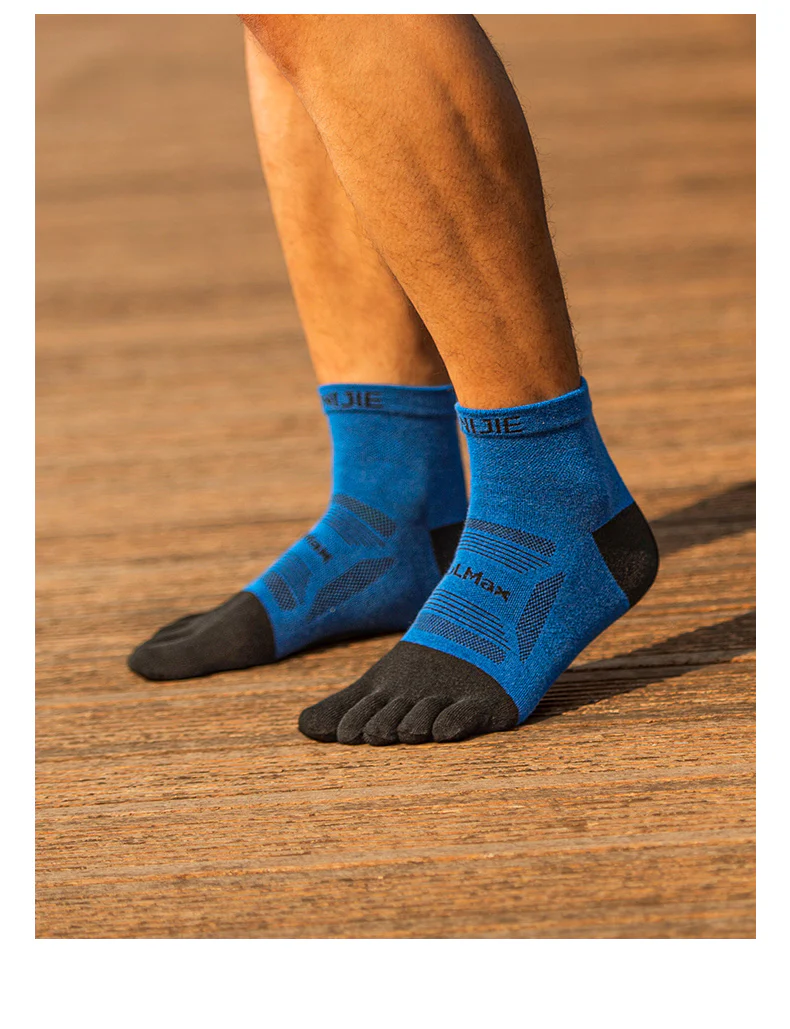 Aonijie E4840 SPORTS (mid-length) FIVE FINGER SOCKS Set of 3 Model no. E4840 QUARTER