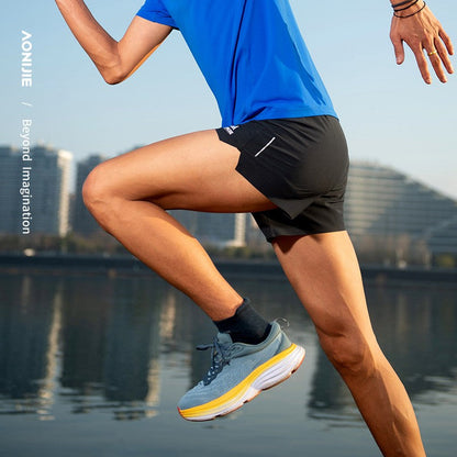 AONIJIE  Outdoor Male Training Shorts - BLACK FM5199