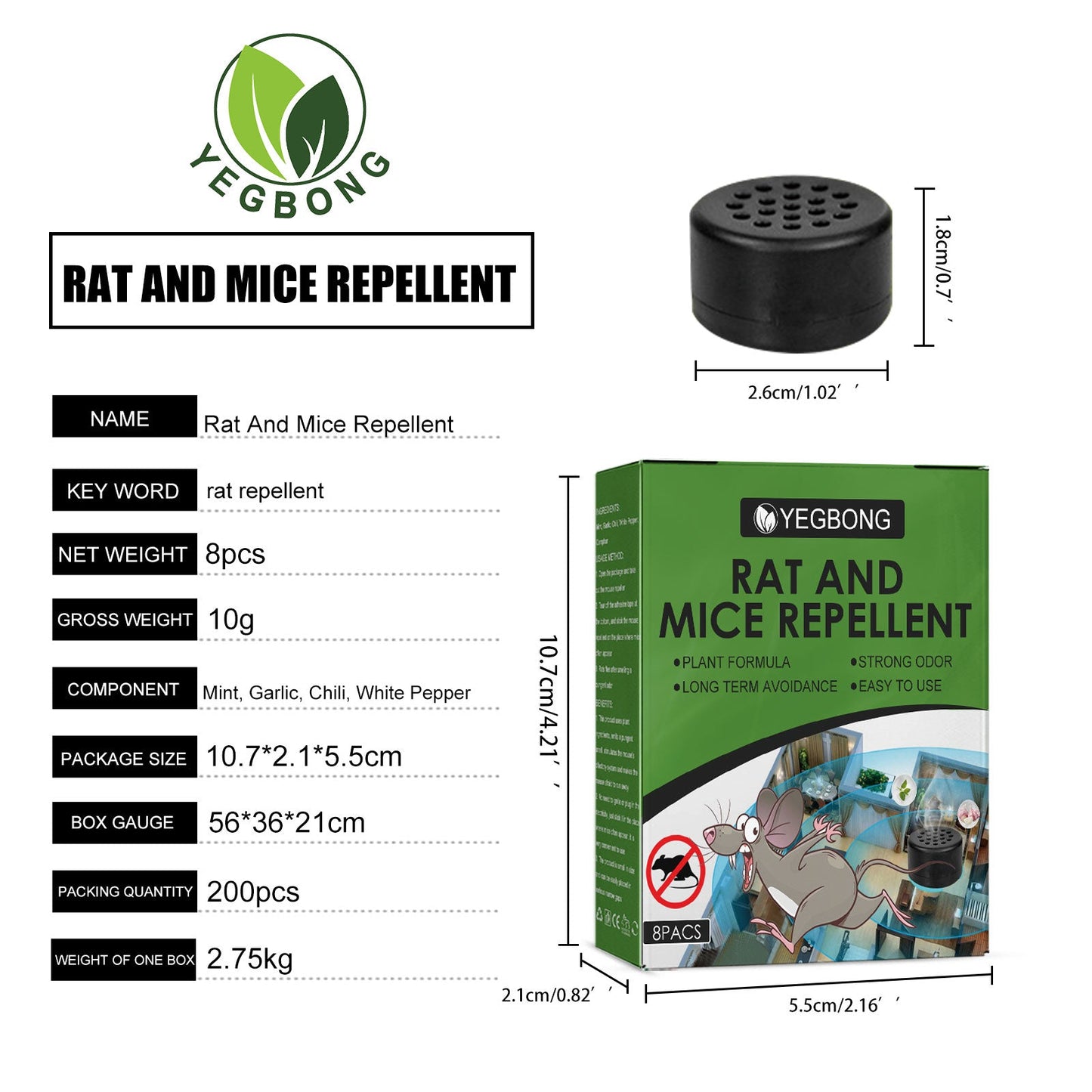 Yegbong RAT AND MOUSE REPELLENT