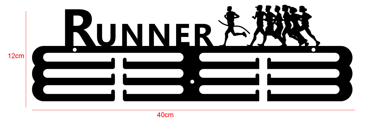 RUNNER Medal Hanger (Metal) 40cm x 12cm ELEGANTLY DESIGN