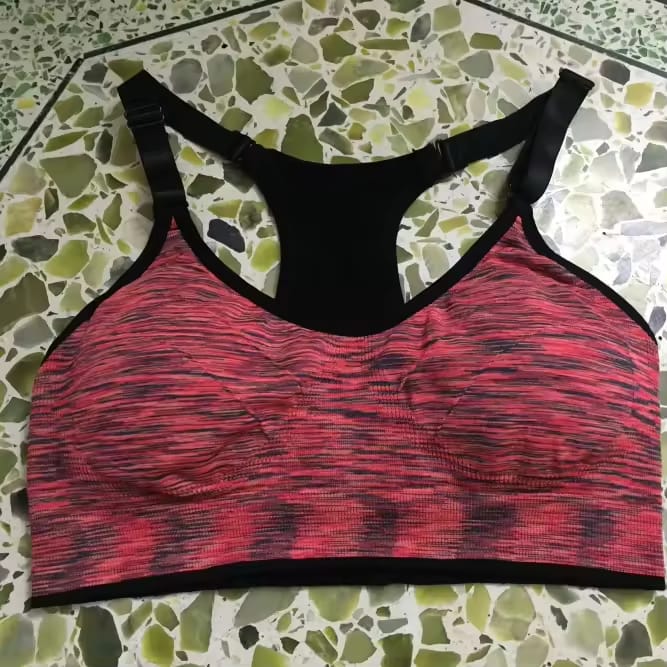 Quick-drying Breathable Wire-free SPORTS BRA (Black & Blue)
