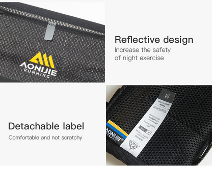 Aonijie W8122 Running BLACK WAIST BELT BAG