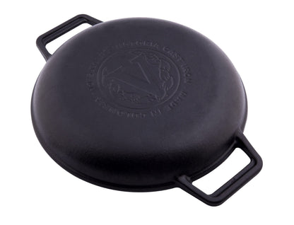 Happiness DUAL HANDLE CAST IRON FRYING PAN - 42cm x 3cm