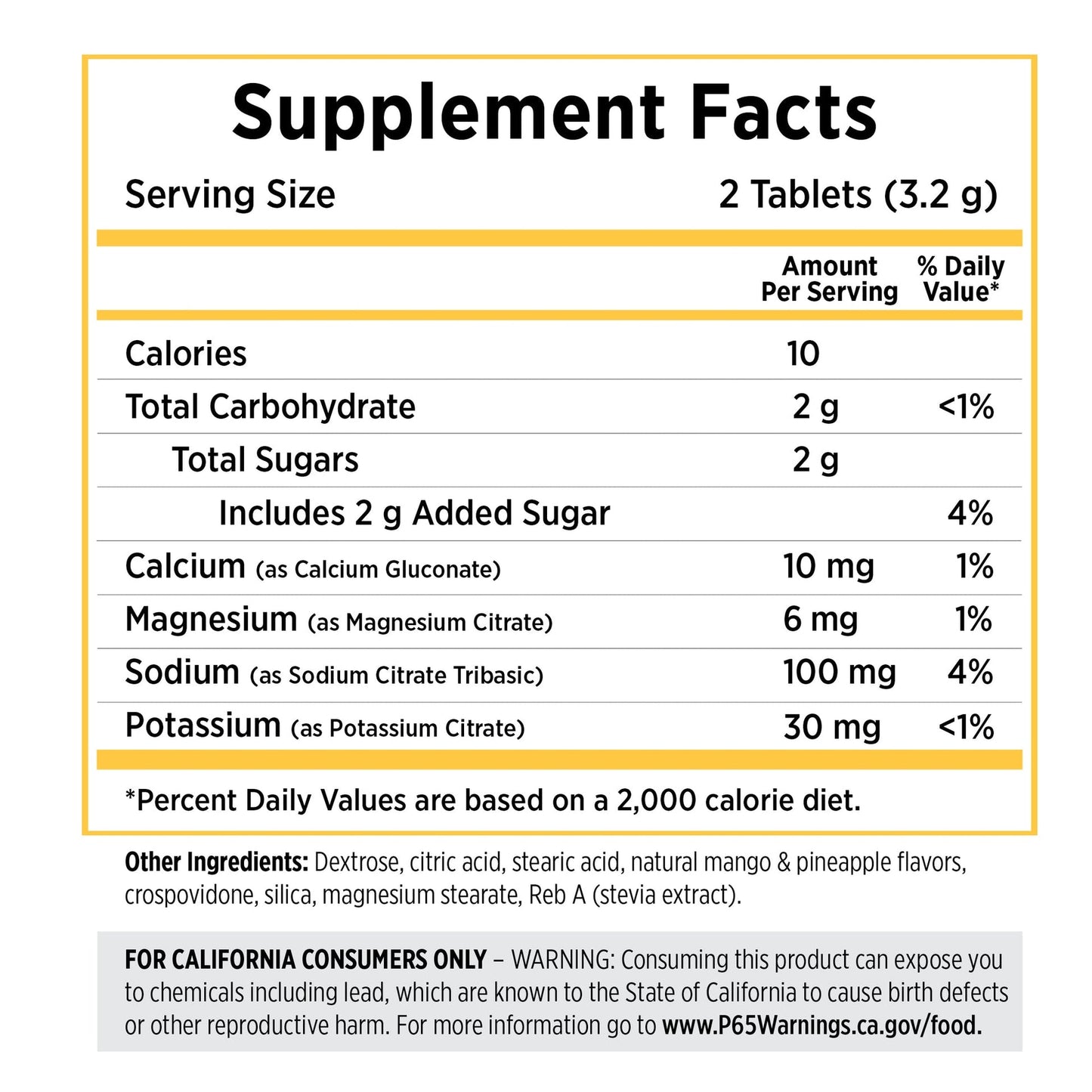 SaltStick Electrolyte Tropical Mango Fastchews - Bottle 60ct. (Prevent CRAMPS)