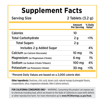 SaltStick Electrolyte Tropical Mango Fastchews - Bottle 60ct. (Prevent CRAMPS)