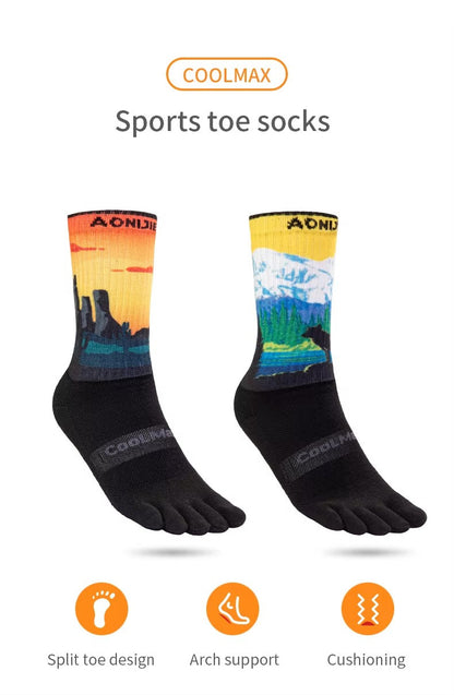 Aonijie Calf Toe Socks Model no. E4843 - DESSERT