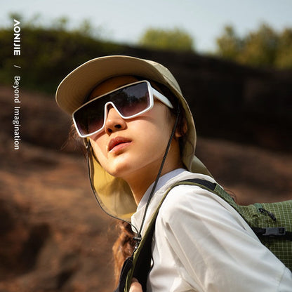 AONIJIE Short Shawl Hat Sports Running Sunscreen Protection Caps - WHITE E4625