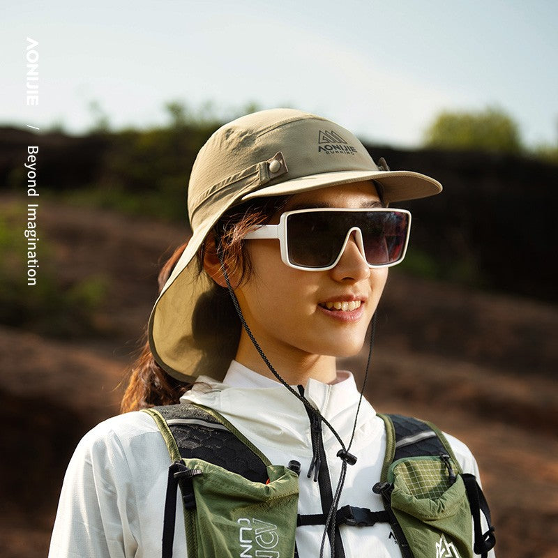 AONIJIE Short Shawl Hat Sports Running Sunscreen Protection Caps - WHITE E4625