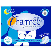 1 CASE Charmee Cottony  Sanitary NAPKIN HEAVY FLOW (8's x 36 packs)with wings