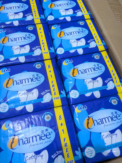 1 CASE Charmee Cottony  Sanitary NAPKIN HEAVY FLOW (8's x 36 packs)with wings