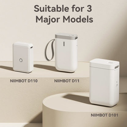 Niimbot D11/D110/D101/H1S Thermal Label 12-15mm Name Sticker White Label Paper Sticker 7.5-8meters