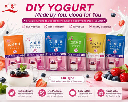DIY YOGURT STARTER CULTURE BIFIDOBACTERIUM with 5-10 STRAINS 10 pcs x 1g Sachets