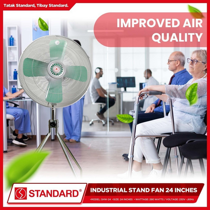 STANDARD INDUSTRIAL FAN 24″ 4 LEGS- Metal Blade SHF24