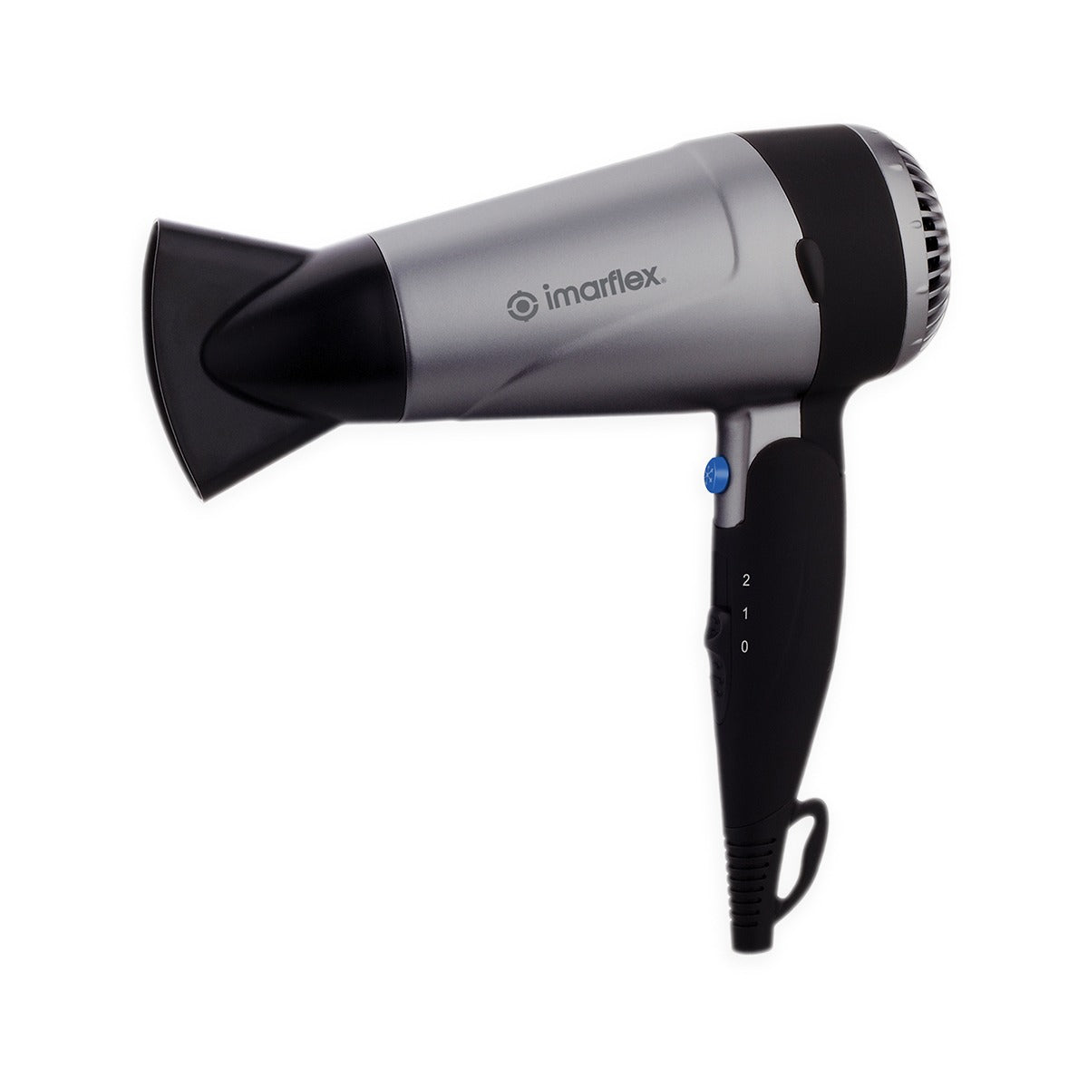 IMARFLEX Professional Hair Dryer HD-1600 - FOLDABLE HANDLE 2 HEAT FLOW NON SLIP GRIP HANDLE