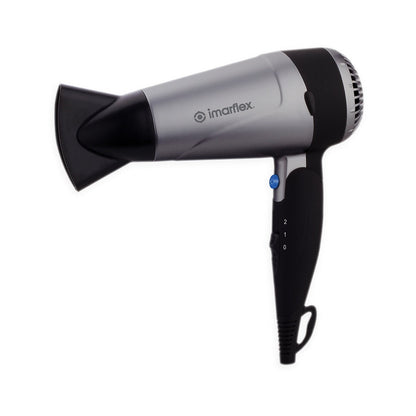 IMARFLEX Professional Hair Dryer HD-1600 - FOLDABLE HANDLE 2 HEAT FLOW NON SLIP GRIP HANDLE