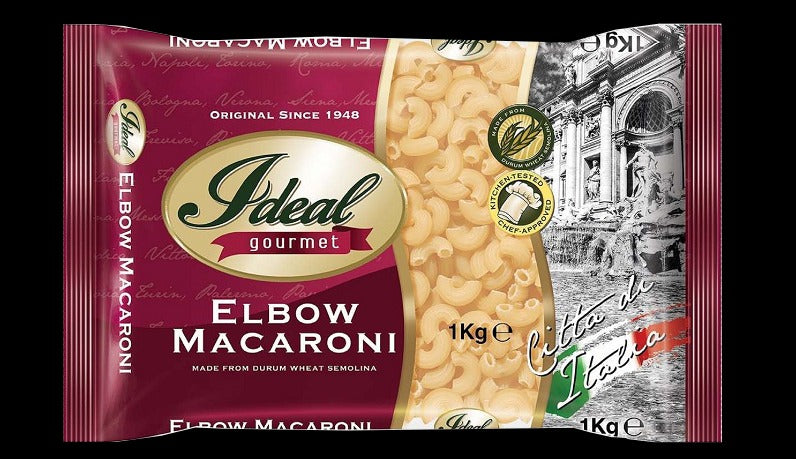 1 CASE (12 pcs)1KG IDEAL GOURMET PASTA ELBOW MACARONI ITALIAN PASTA