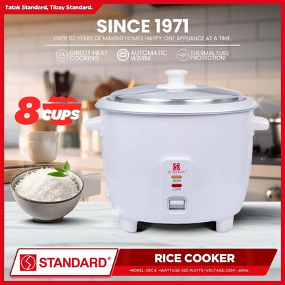 STANDARD RICE COOKER 1.5L (Plain White) For 6-8 person use