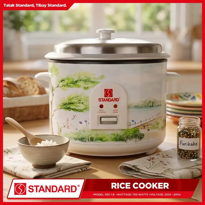 STANDARD RICE COOKER 700W - 1.8 Liters Capacity Up to 10 Cups 700Watts