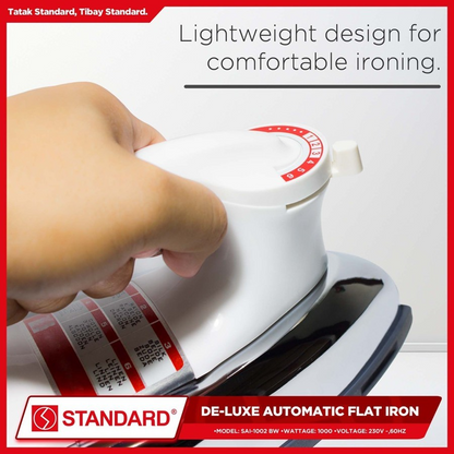 STANDARD DELUXE AUTOMATIC IRON 1000W - (BLACK) Interchangeable cord
