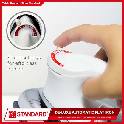 STANDARD DELUXE AUTOMATIC IRON 1000W - (WHITE) Interchangeable Cord