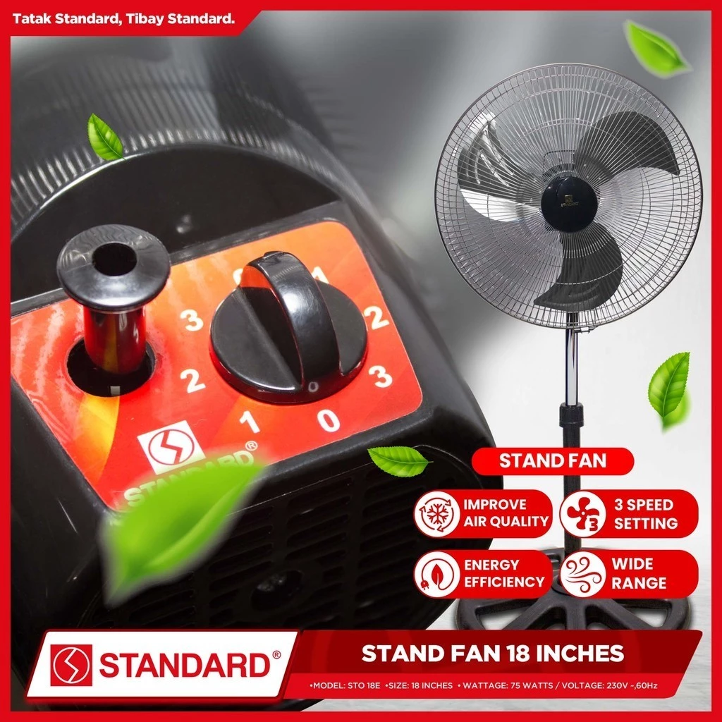 STANDARD STAND FAN 18" - Metal Fan Blade STO18E