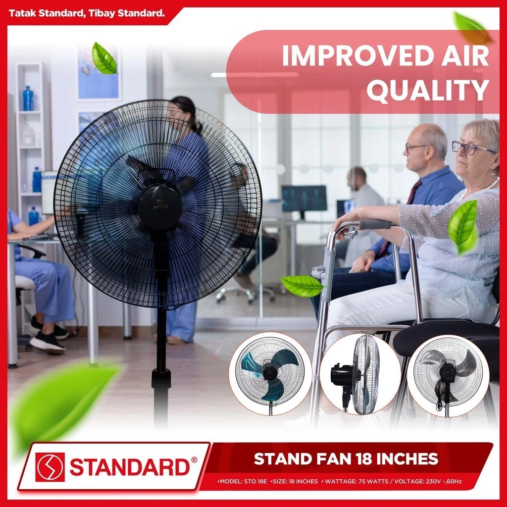 STANDARD STAND FAN 18" - Metal Fan Blade STO18E