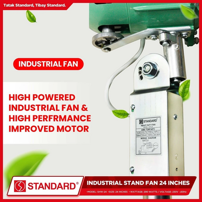 STANDARD INDUSTRIAL FAN 24″ 4 LEGS- Metal Blade SHF24