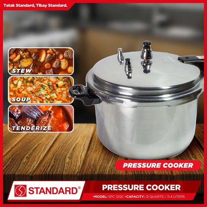 STANDARD PRESSURE COOKER 12 Quarts 11.4L -SPC12QC (ALUMINUM)