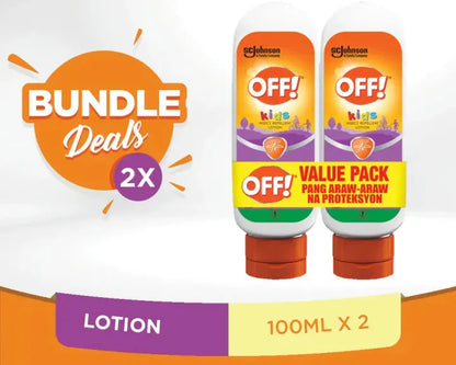 OFF! Mosquito Repellent Lotion - Kids Twin Pack 100ml x 2(BUNDLE DEALS)