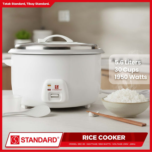 STANDARD Large Capacity Commercial RICE COOKER (1950W) 5.6L/30Cups of rice