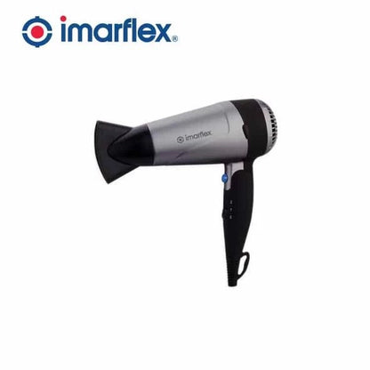 IMARFLEX Professional Hair Dryer HD-1600 - FOLDABLE HANDLE 2 HEAT FLOW NON SLIP GRIP HANDLE