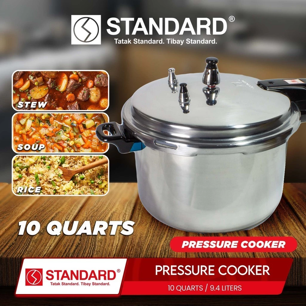 STANDARD PRESSURE COOKER 10 Quarts 9.4L HIGH QUALITY ALUMINUM- SPC10QC
