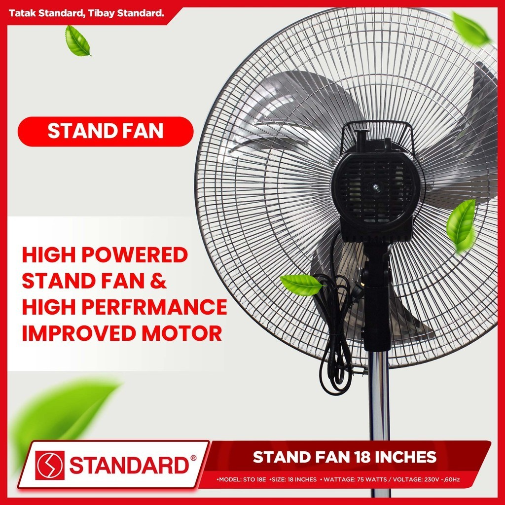 STANDARD STAND FAN 18" - Metal Fan Blade STO18E