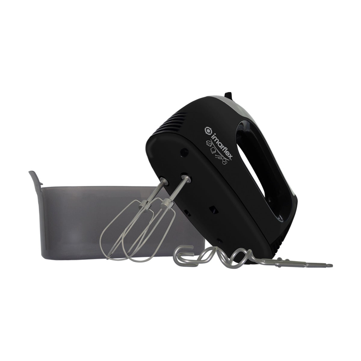 IMARFLEX Electric Hand Mixer IMX-270B with Built-in Accessory Box (5 SPEEDS) 5-SPEED Settings with TURBO Function - BLACK