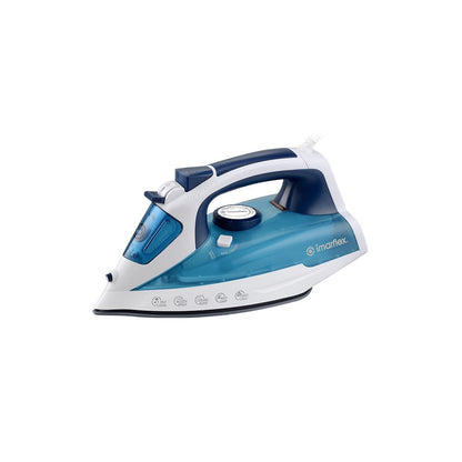 IMARFLEX Steam Flat Iron IRS-501C - CERAMIC SOLEPLATE 2200W Spray and Steam Button 380ML Water Tank Capacity