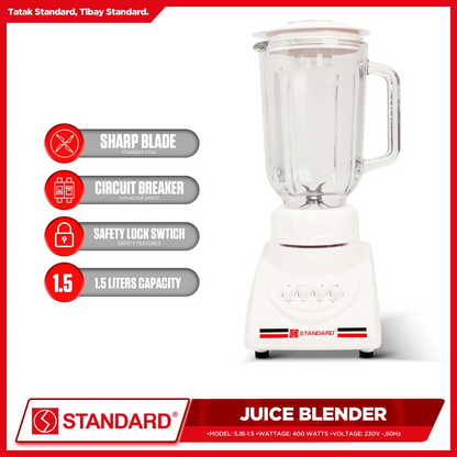 STANDARD BLENDER PLASTIC JAR 1.5L SAFETY LOCK SWITCH - SJB1.5LK