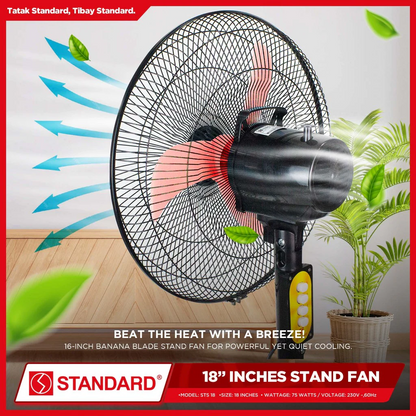 STAND FAN 18" Plastic Blade SSM18B - RED 3.5kg