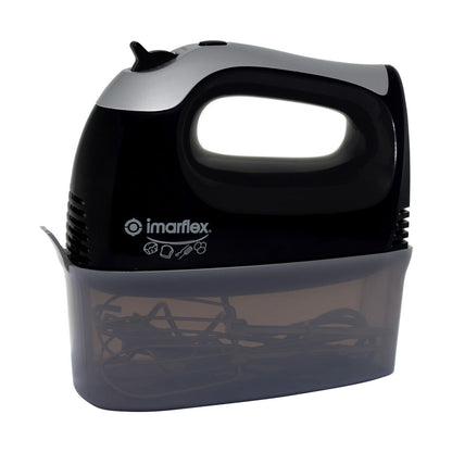 IMARFLEX Electric Hand Mixer IMX-270B with Built-in Accessory Box (5 SPEEDS) 5-SPEED Settings with TURBO Function - BLACK