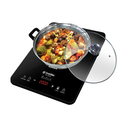 IMARFLEX Slim Type Induction Cooker IDX-2000S - TWIN  EXHAUST CHILD LOCK PROTECTION