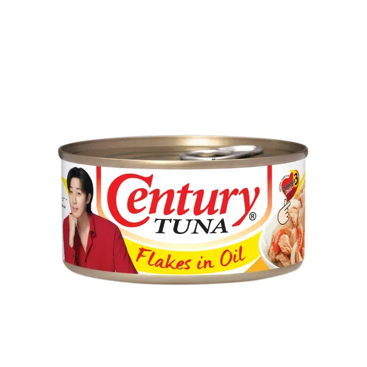 Century Tuna Flakes in Vegetable Oil Protein, Omega 3, DHA, No Preservatives 180g x 48 cans