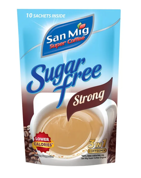 1 CASE - SAN MIG Super Coffee Strong Sugar-Free (SUP) (10g x 10sachet) - 30 packs