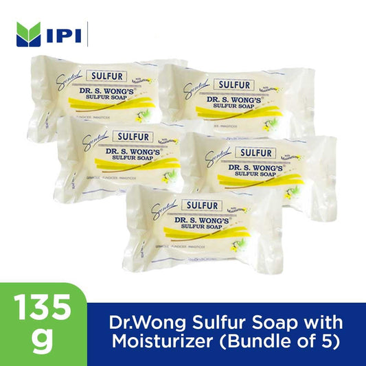 Dr.Wong Sulfur Soap With Moisturizer 135g - [Bundle of 5]