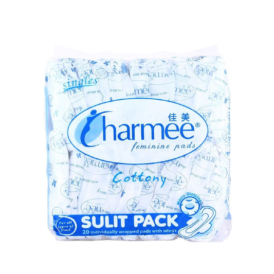 Charmee Sanitary Napkin All-Flow w/ wings Sulit Pack 20's x 12 - 1 case