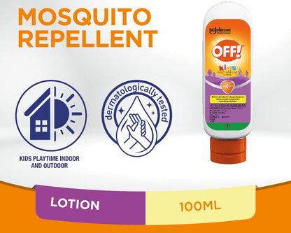 OFF Kids Lotion 100ml Pack of 3 Tropical Fresh (Dermatogically Tested)