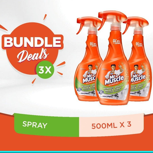 Mr. Muscle Mold & Mildew Primary 500ml - (No Need to Scrub)pack of 3