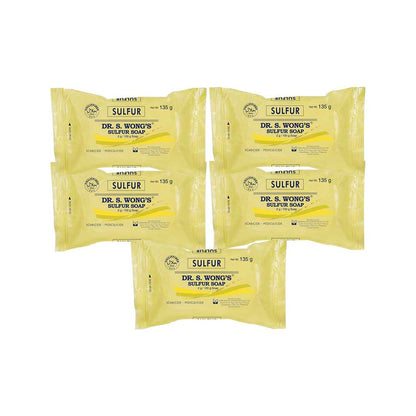 Dr. Wong's Sulfur Soap Regular 135g [Bundle of 5]