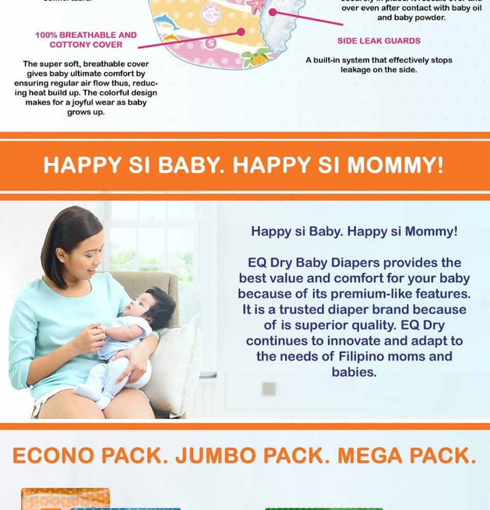 EQ Dry Mega Pack 60pcs (12-16kg) - XLarge