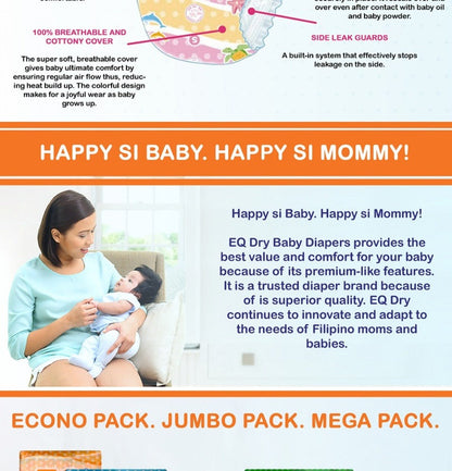 EQ Dry Mega Pack 60pcs (12-16kg) - XLarge