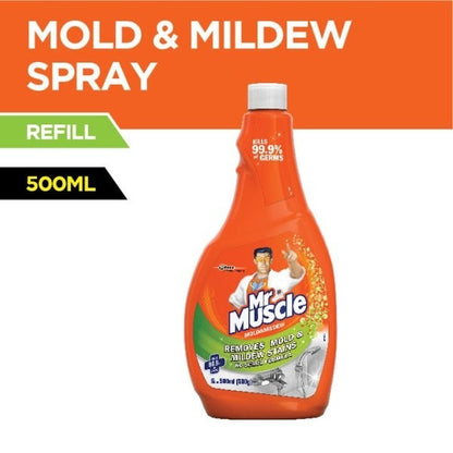 Mr. Muscle Mold and Mildew Refill 500ml -(No Need to Scrub) pack of 3