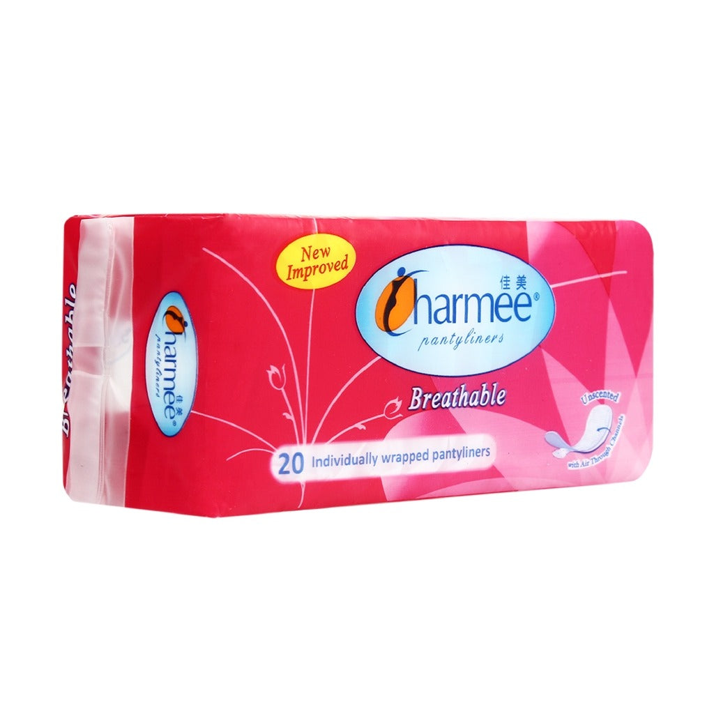 Charmee Pantyliner Breathable Unscented 20's x 24 packs - 1 case
